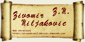 Živomir Miljaković vizit kartica